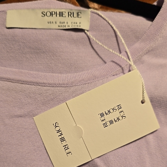 SOPHIE RUE Womens Lavender Top Wool Silk - Picture 3 of 4